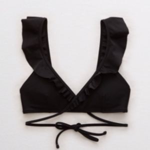 AERIE RUFFLE SCOOP BIKINI TOP